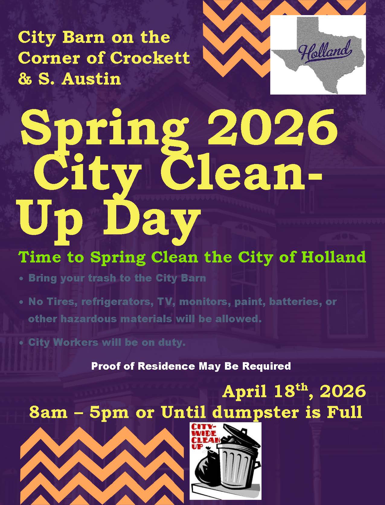 Spring Clean up day 2026-04-18